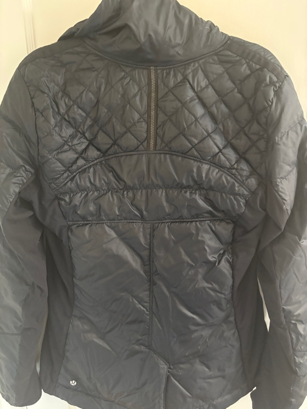 Lululemon What The Fluff Puffer Jacket Women 10 Black Goose Down Fill Quilted - Picture 6 of 7